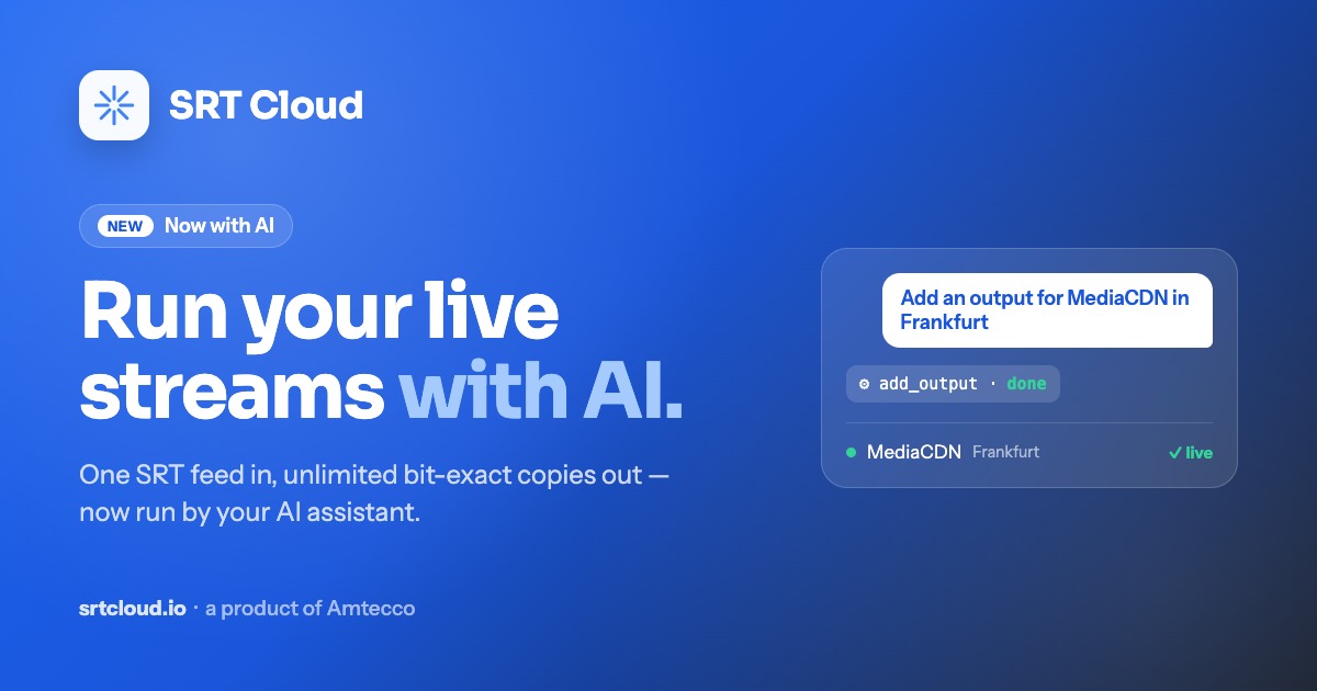 SRT Cloud launches AI-managed live video distribution with zero hardware