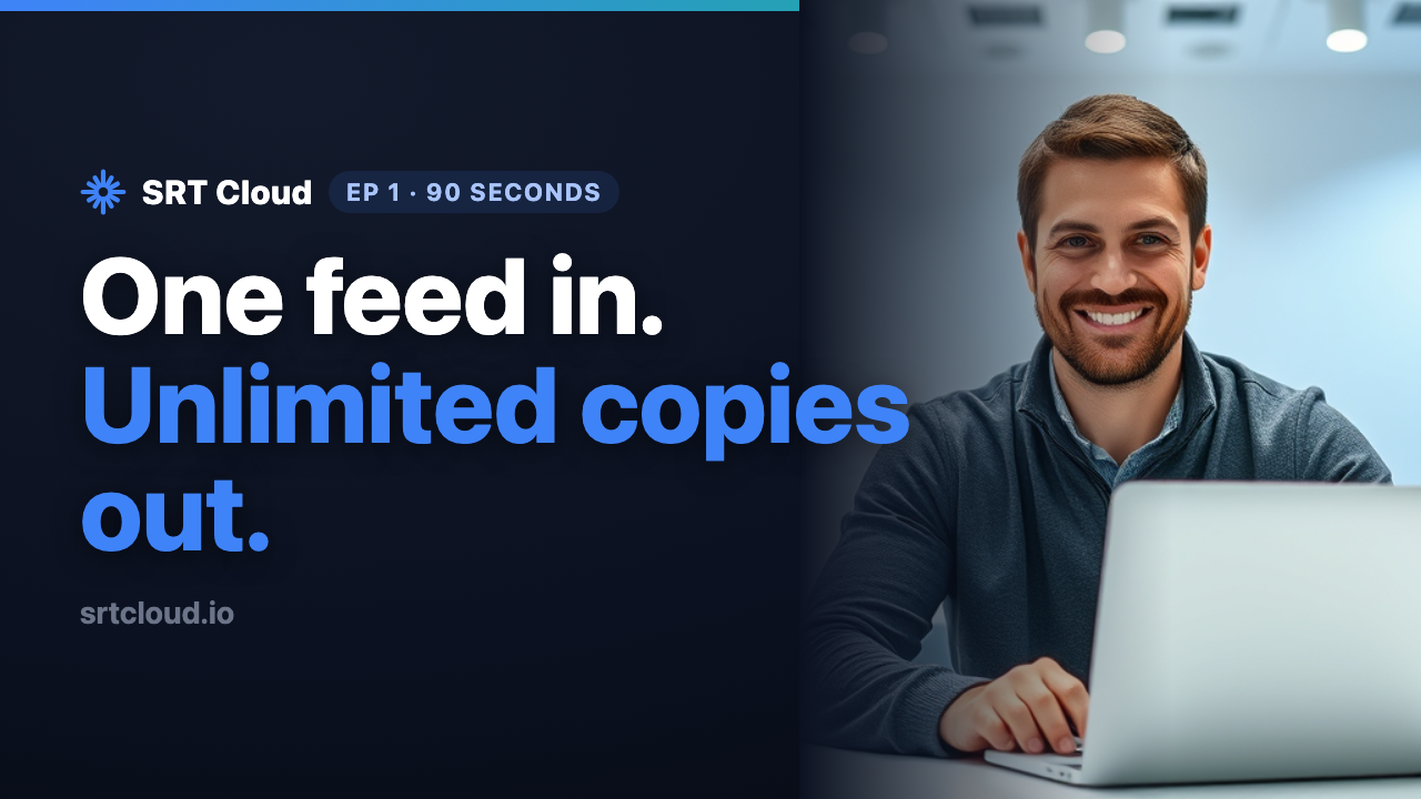 SRT Cloud in 90 Seconds: One Feed In, Unlimited Copies Out